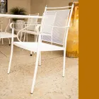 2 Cadeiras de Jardim em Metal com Design Clássico, Fabricadas na Itália - Solis Viadurini