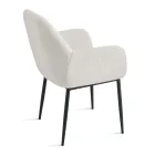 2 Poltronas em Tecido Bouclè em Cores Diferentes e Estrutura Metálica - Teodora Viadurini