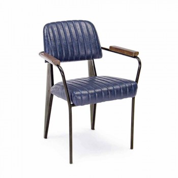 2 Cadeiras com Apoio de Braços em Leatherette Vintage Effect Homemotion - Clare