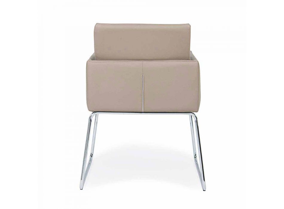 2 Cadeiras com Apoio de Braços Revestidos de Couro com Design Moderno Homemotion - Farra Viadurini