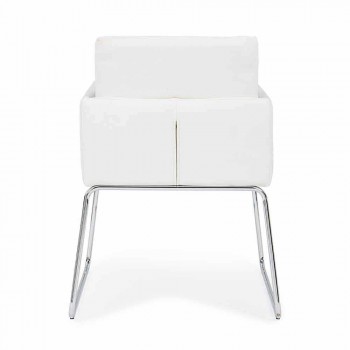 2 Cadeiras com Apoio de Braços Revestidos de Couro com Design Moderno Homemotion - Farra