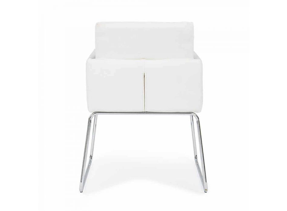 2 Cadeiras com Apoio de Braços Revestidos de Couro com Design Moderno Homemotion - Farra