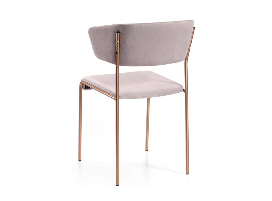 2 cadeiras com encosto envolvente em tecido Made in Italy - borboleta Viadurini
