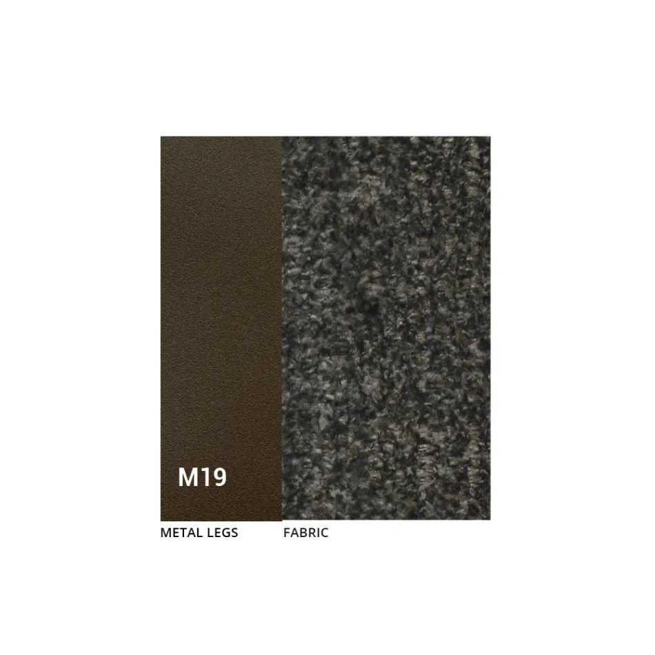 2 cadeiras de interior em metal bronze com assento em tecido Bliss - Varen Viadurini