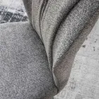 2 cadeiras de interior em metal grafite com assento em tecido Bliss - Tenia Viadurini