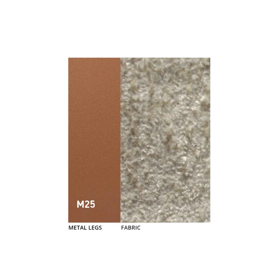 Conjunto de 2 cadeiras de metal para interiores com assento em tecido Bliss - Avenia Viadurini