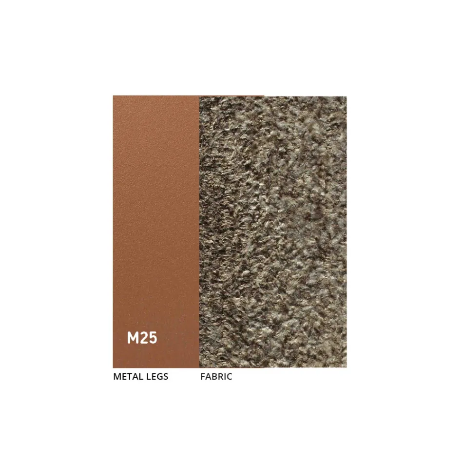 Conjunto de 2 cadeiras de metal para interiores com assento em tecido Bliss - Avenia Viadurini