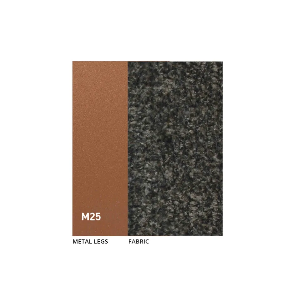 Conjunto de 2 cadeiras de metal para interiores com assento em tecido Bliss - Avenia Viadurini