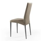 2 cadeiras de jantar em tecido cor caribu e pernas antracite fabricadas na Itália - Kite Viadurini