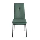 2 cadeiras estofadas em tecido colorido com estrutura metálica - Fabrizio Viadurini