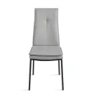 2 cadeiras estofadas em tecido colorido com estrutura metálica - Fabrizio Viadurini