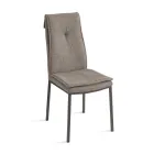 2 cadeiras estofadas em tecido colorido com estrutura metálica - Fabrizio Viadurini