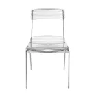 2 cadeiras empilháveis em acrílico e ferro fabricadas na Itália - Timon Viadurini