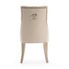 2 Cadeiras Modernas de Linho com Estrutura em Madeira Carvalho Homemotion - Barna Viadurini