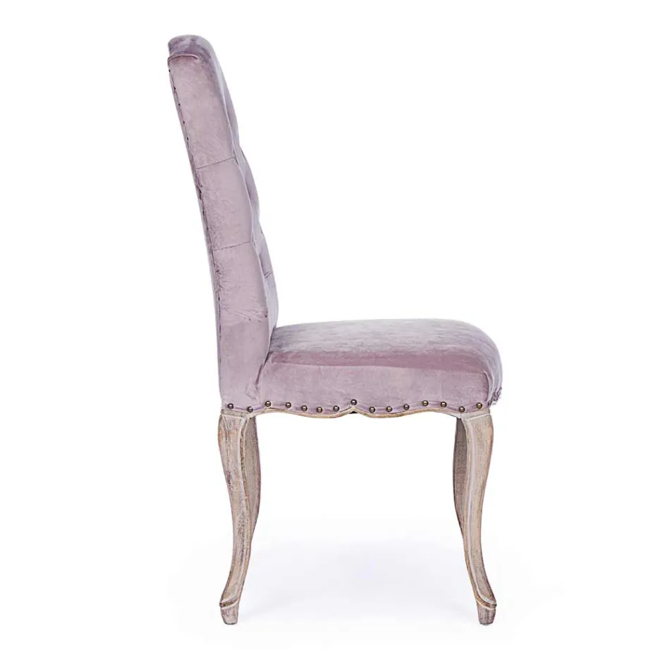 2 Cadeiras de Sala de Jantar com Assento Estofado e Estofado Homemotion - Mania Viadurini