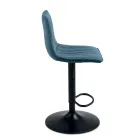 2 banquetas para sala de estar com assentos estofados em tecido de cores diferentes - Impeto Viadurini