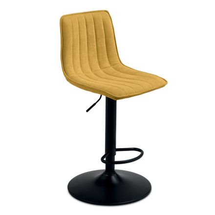 2 banquetas para sala de estar com assentos estofados em tecido de cores diferentes - Impeto Viadurini