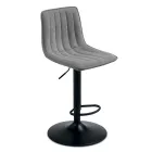 2 banquetas para sala de estar com assentos estofados em tecido de cores diferentes - Impeto Viadurini