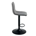 2 banquetas para sala de estar com assentos estofados em tecido de cores diferentes - Impeto Viadurini