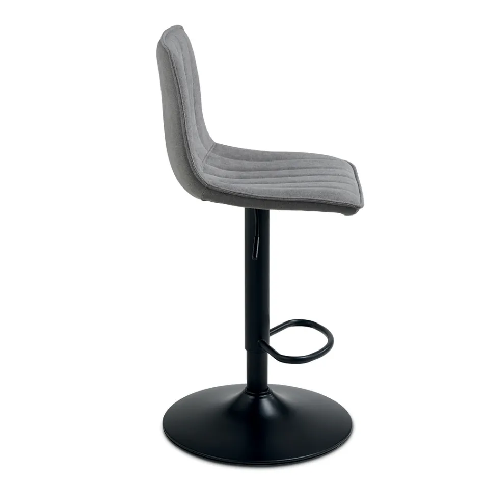 2 banquetas para sala de estar com assentos estofados em tecido de cores diferentes - Impeto Viadurini