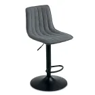 2 banquetas para sala de estar com assentos estofados em tecido de cores diferentes - Impeto Viadurini