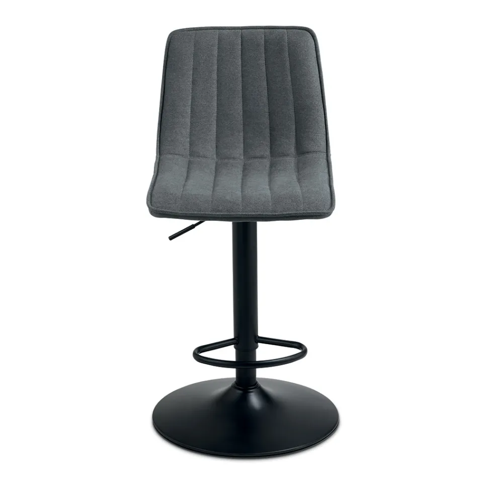 2 banquetas para sala de estar com assentos estofados em tecido de cores diferentes - Impeto Viadurini