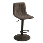 2 banquetas para sala de estar com assentos estofados em tecido de cores diferentes - Impeto Viadurini