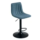 2 banquetas para sala de estar com assentos estofados em tecido de cores diferentes - Impeto Viadurini