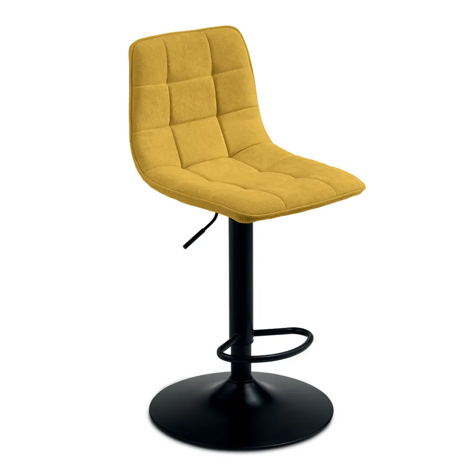 2 banquetas de sala de estar com assento de tecido em cores diferentes - Corrente Viadurini