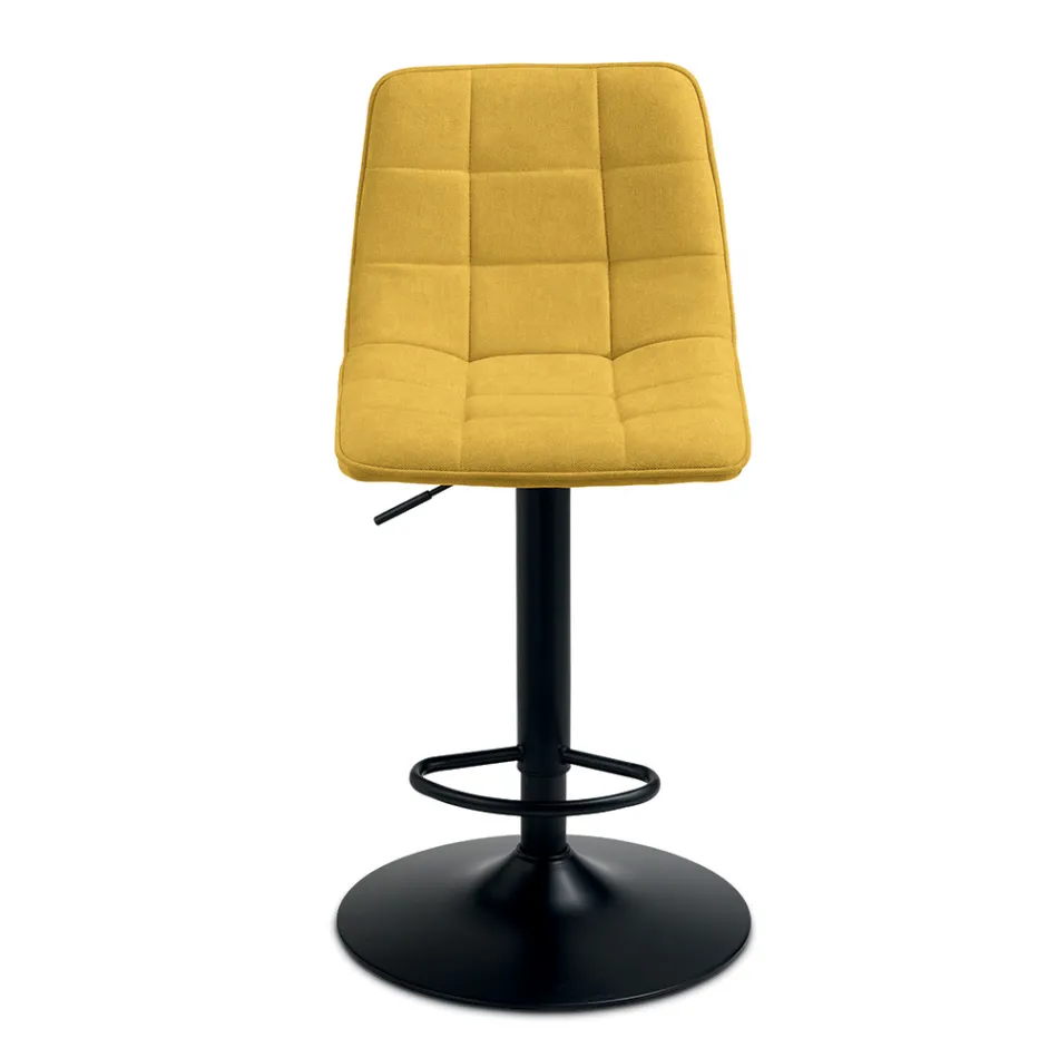 2 banquetas de sala de estar com assento de tecido em cores diferentes - Corrente Viadurini