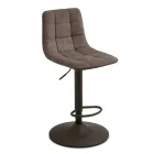 2 banquetas para sala de estar com assento em tecido em cores diferentes - Corrente Viadurini