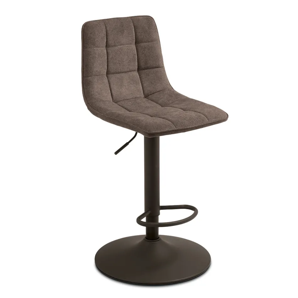 2 banquetas para sala de estar com assento em tecido em cores diferentes - Corrente Viadurini