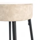 2 Banquetas Confeccionadas com Assento em Tecido Microfibra e Estrutura Metálica - Ronik Viadurini