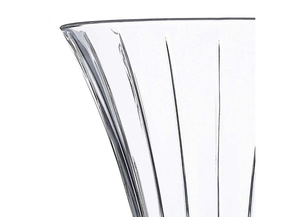 2 Vasos de Decoração Design em Transparente Eco Crystal Decorado de Luxo - Senzatempo