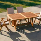 Mesa Extensível Amalfi Real Teak Viadurini
