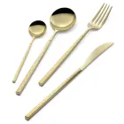 24 Talheres de Aço Forjado Polido com Origami Fabricados na Itália - Osaka Viadurini