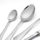 Talheres Inox 24 com Damasco Laser Decoração de Design Moderno - Tantasa Viadurini