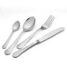 Talheres Inox 24 com Damasco Laser Decoração de Design Moderno - Tantasa Viadurini