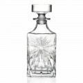 4 Garrafas de Whisky com Design Quadrado da Tampa Eco Cristal - Daniele