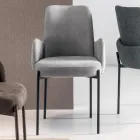 Conjunto de 4 poltronas em tecido colorido com estrutura de metal pintado - Lamberta Viadurini