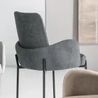 Conjunto de 4 poltronas em tecido colorido com estrutura de metal pintado - Lamberta Viadurini