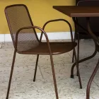 4 Cadeiras de Jardim Tradicionais em Metal, Fabricadas na Itália - Edris Viadurini