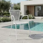 4 Poltronas de Metal Modernas para Área Externa, Fabricadas na Itália - Varmo Viadurini
