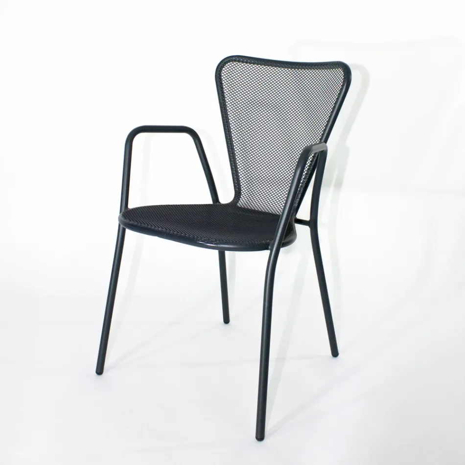 4 Poltronas de Metal Modernas para Área Externa, Fabricadas na Itália - Varmo Viadurini