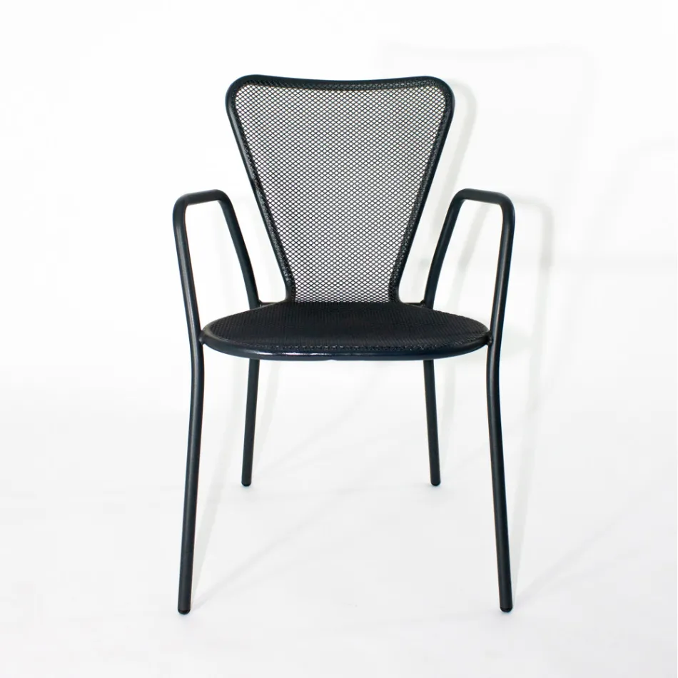4 Poltronas de Metal Modernas para Área Externa, Fabricadas na Itália - Varmo Viadurini