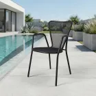 4 Poltronas de Metal Modernas para Área Externa, Fabricadas na Itália - Varmo Viadurini