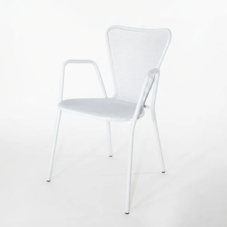 4 Poltronas de Metal Modernas para Área Externa, Fabricadas na Itália - Varmo Viadurini