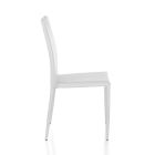 4 Cadeiras Totalmente Estofadas em Couro Sintético Branco - Tulio Viadurini