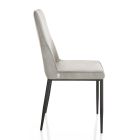 4 cadeiras com assento em couro sintético e pernas de metal - Tariq Viadurini