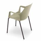 4 cadeiras exteriores empilháveis em polipropileno e metal fabricadas na Itália - Carlene Viadurini